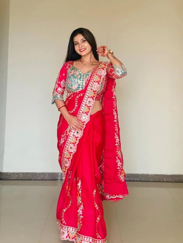 Pure_Soft_Rangoli_Silk_Fabric__With_Beautiful_Sequance_and_dori_Embroidery_Work_with_Real_Mirror