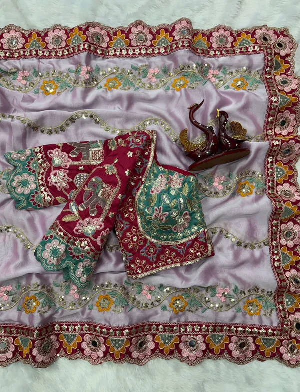 Pure_Soft_Rangoli_Silk_Fabric__With_Beautiful_Sequance_and_dori_Embroidery_Work_with_Real_Mirror