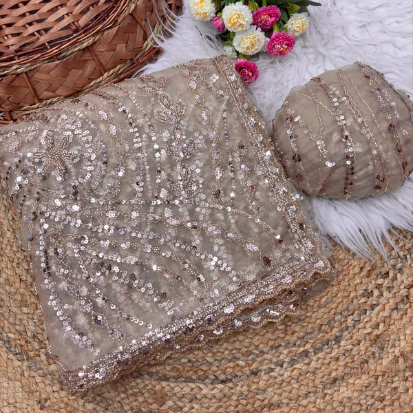 Pure__Soft_Net_With_Beautiful_Original_Tone_To_Tone_Beads_Work_with_Cut__work_border