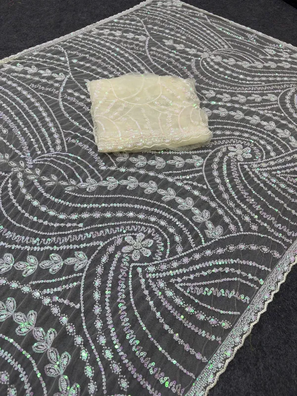 Pure__Soft_Net_With_Beautiful_Original_Tone_To_Tone_Beads_Work_with_Cut__work_border
