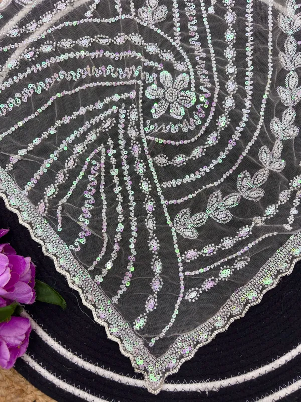 Pure__Soft_Net_With_Beautiful_Original_Tone_To_Tone_Beads_Work_with_Cut__work_border
