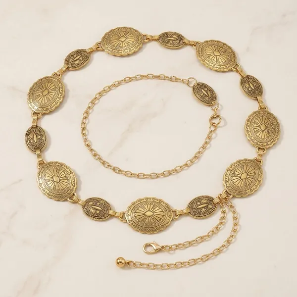 Gold_Alloy_Metal_Medallion_Chain_For_Women