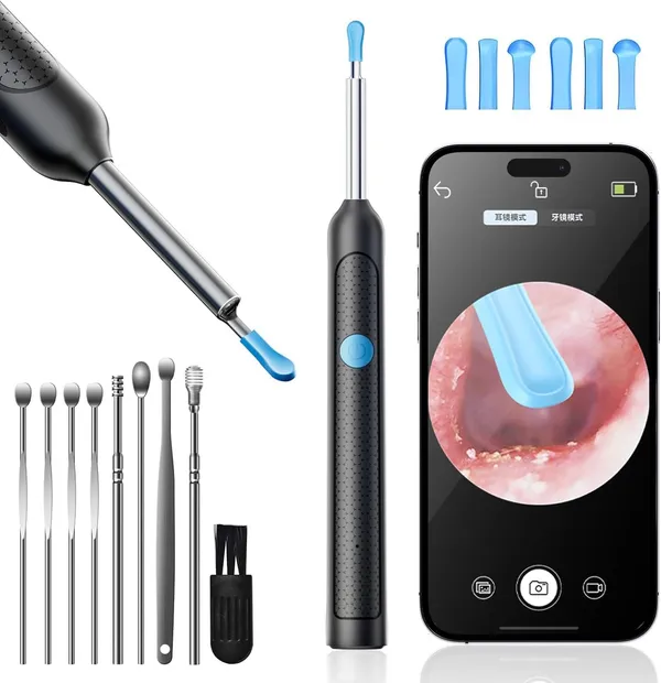 Black_And_Silver_Wireless_Ear_Cleaning_Endoscope_With_Camera
