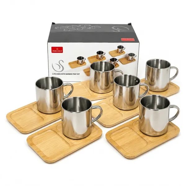 Premium_Stainless_Steel_Coffee_Mug_Set_with_Wooden_Coasters_–_Set_of_6