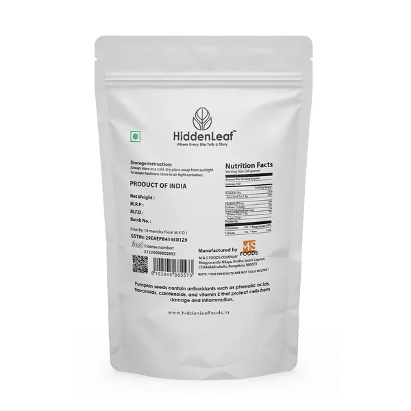 Hiddenleaf_Pumpkin_Seeds_Gluten_Free_Rich_In_Fiber_Healthy_Fats_Premium_Edible_Seeds_200_G_Pack_Of_2