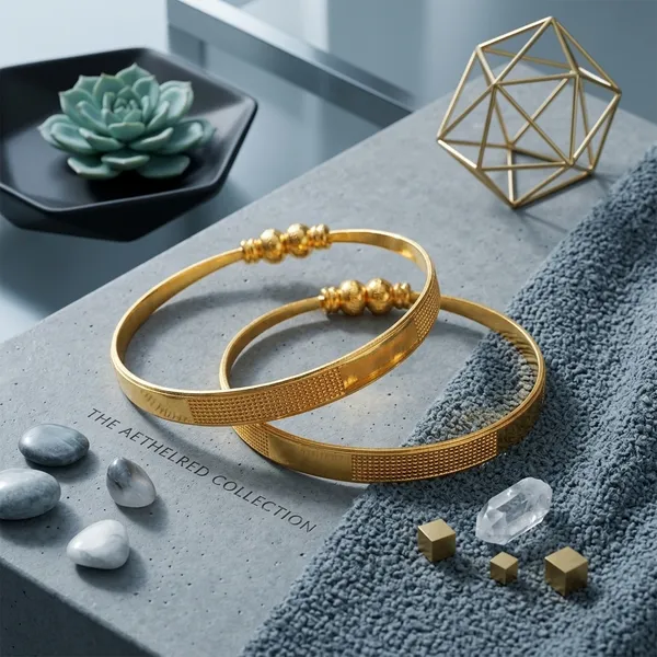 Pack_Of_2_Elegant_Gold_Bangles/Bracelet_For_Women