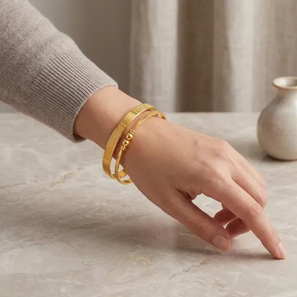 Pack_Of_2_Elegant_Gold_Bangles/Bracelet_For_Women