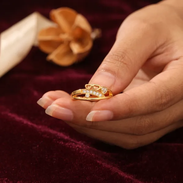 Elegant_Gold_Plated_Double_Heart_Diamond_Ring_For_Girls_And_Womens