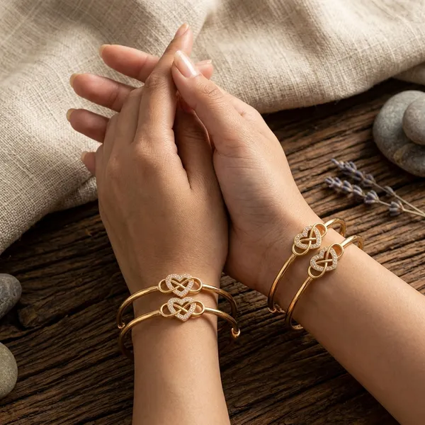 Pack_Of_4_Gold_Plated_Heart_With_Infinity_Knot_Bangle_Set_For_Women