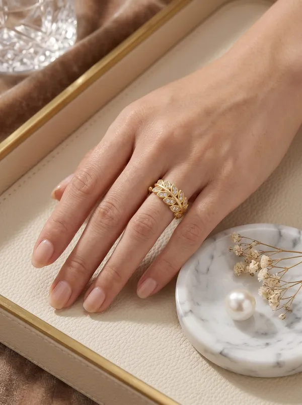 Gold_Plated_Ring_With_Pave_American_Diamonds_Adjustable