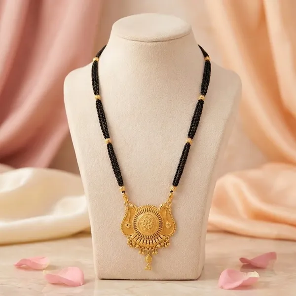 Gold-Tone_Round_Floral_Mangalsutra