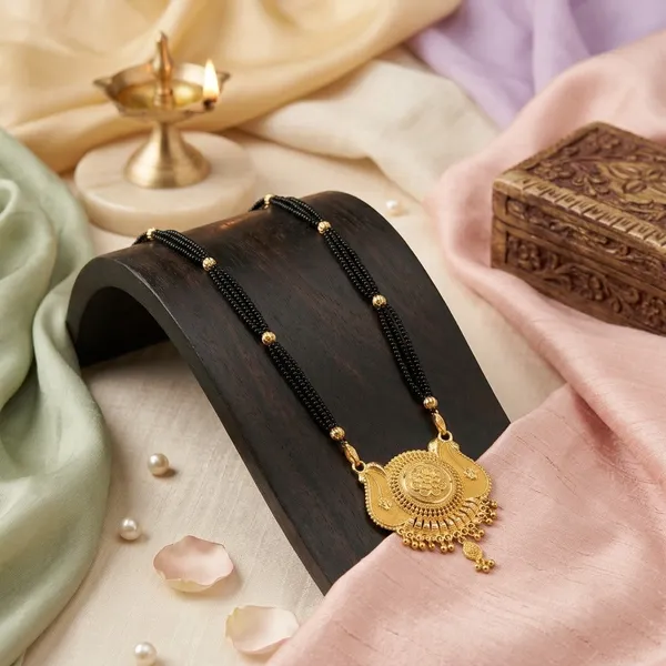 Gold-Tone_Round_Floral_Mangalsutra
