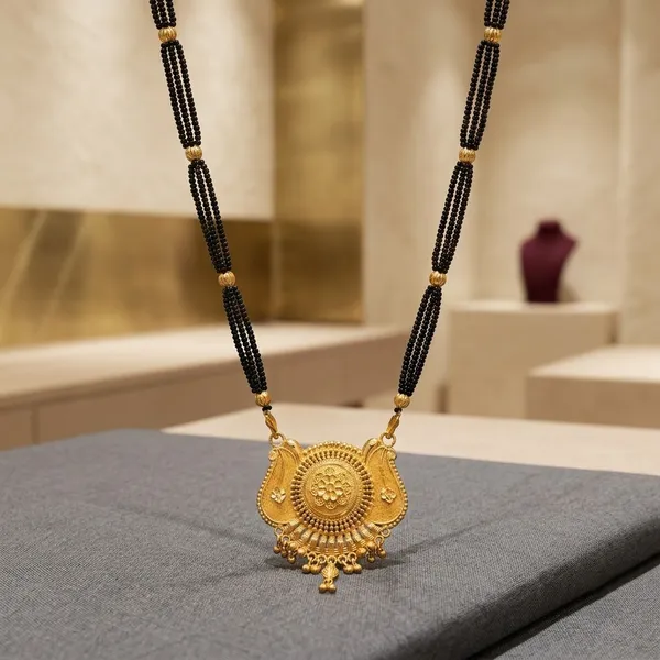 Gold-Tone_Round_Floral_Mangalsutra