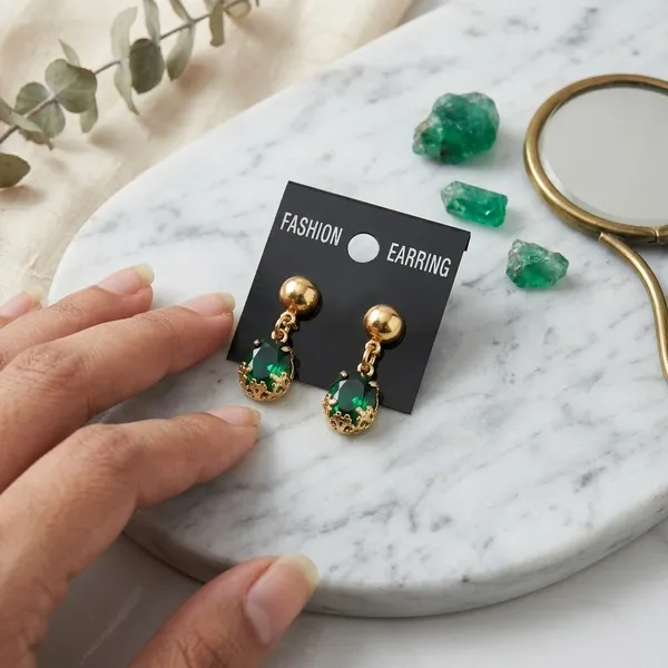 Green_Gold_Floral_Bead_Earrings
