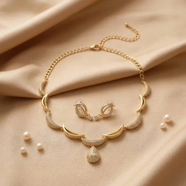 Half_Moon_Design_Necklace_Set_with_Stud_Earrings
