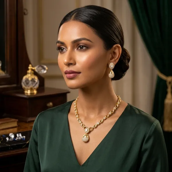 Luxury_Gold_Plated_Crystal_Necklace_Set_And_Elegant_Drop_Earrings