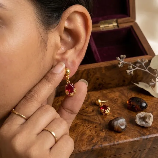 Maroon_Stone_Earrings_for_Women