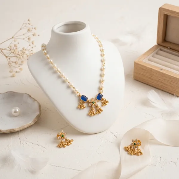 Premium_Pearl_Choker_Necklace_Set_for_Women_&_Girls
