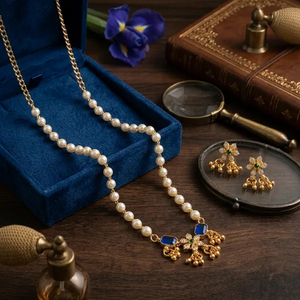 Premium_Pearl_Choker_Necklace_Set_for_Women_&_Girls