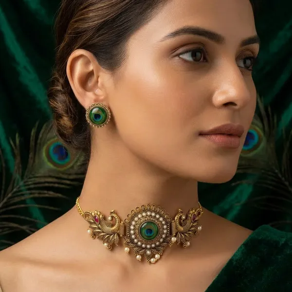 Royal_Peacock_Feather_Necklace_Set_for_Women_with_Earrings