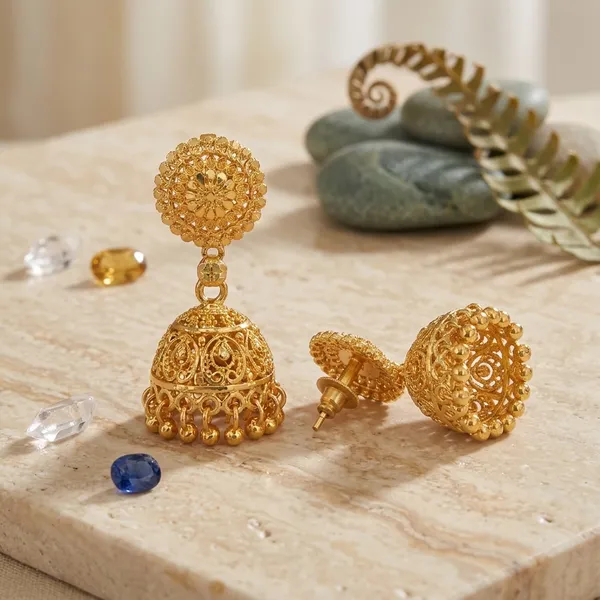 Traditional_Pair_Of_Gold_Jhumka_Earrings_for_Women