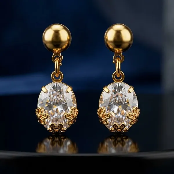 White_Gold_Floral_Bead_Earrings