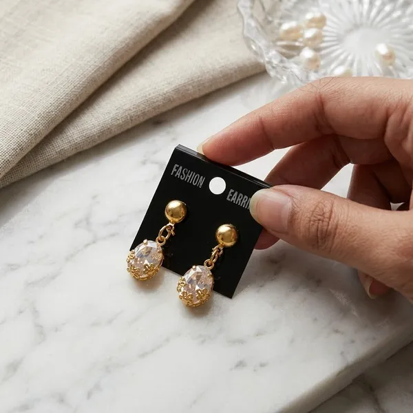 White_Gold_Floral_Bead_Earrings