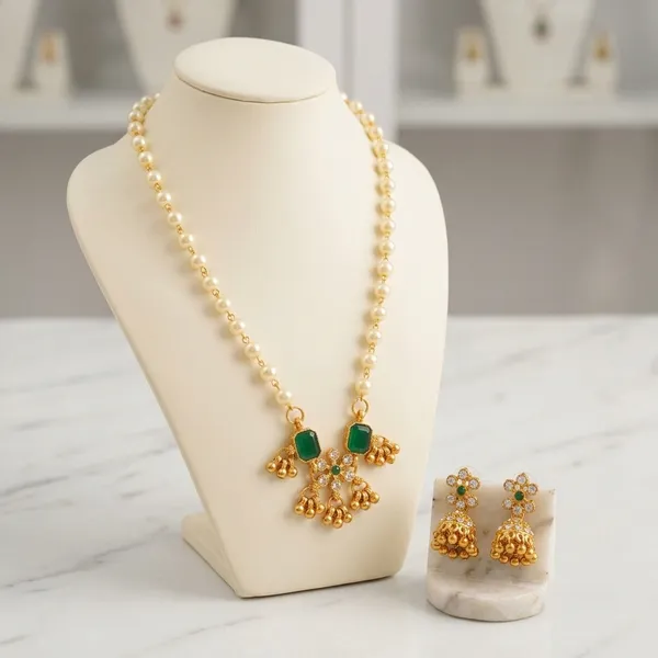 Elegant_Pearl_Jewelry_Set_for_Women_|_Designer_Necklace_&_Earrings_Combo_Of_2_