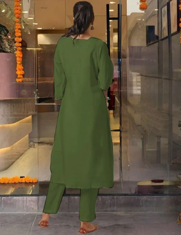 Mehndi_Pure_Cotton_Kurta_Set_For_Women