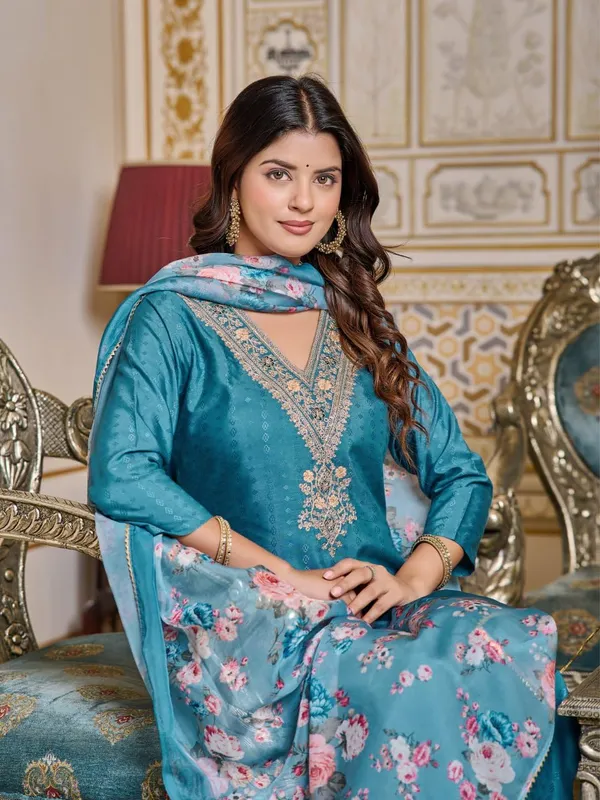 Arma_Fashion_Pant_Suit_Set_With_Dupatta_For_Women_Straight_Viscose_Rayon_Embroidery_Sets_Embroidered_Suit_Firozi_Kurti_Set_Three_Piece_Dark_Sky