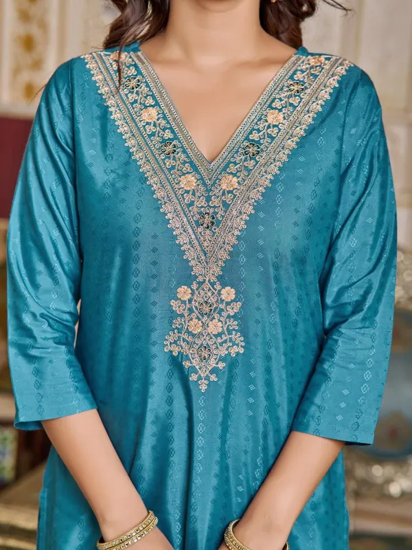 Arma_Fashion_Pant_Suit_Set_With_Dupatta_For_Women_Straight_Viscose_Rayon_Embroidery_Sets_Embroidered_Suit_Firozi_Kurti_Set_Three_Piece_Dark_Sky