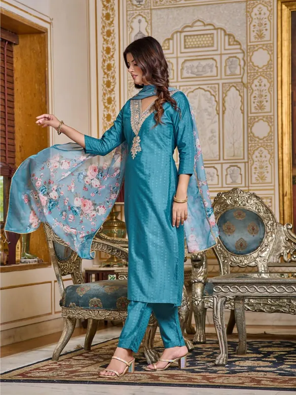Arma_Fashion_Pant_Suit_Set_With_Dupatta_For_Women_Straight_Viscose_Rayon_Embroidery_Sets_Embroidered_Suit_Firozi_Kurti_Set_Three_Piece_Dark_Sky