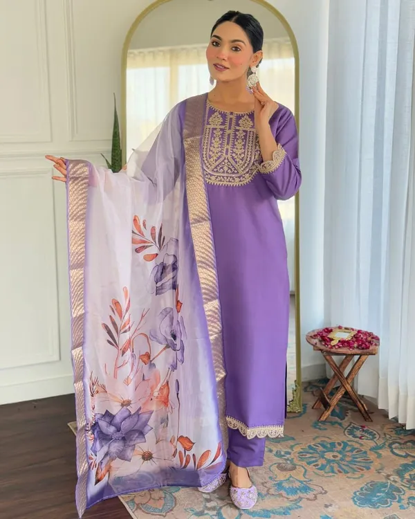 Arma_Fashion_Women_Rayon_Embroidered_Straight_Kurta_With_Pant_And_Taby_Printed_Dupatta_Sets_Round_Neck_Diwali_Navratri_Indian_Festival_Wear