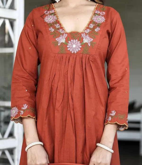 Arma_Fashion_Floral_Embroidered_Rust_Cotton_Anarkali_Suit_With_Dupatta_3_Piece_Traditional_Ethnic_Set_Navratri_Diwali_Deepawali_Festival_Traditional_Ethnic_Wear