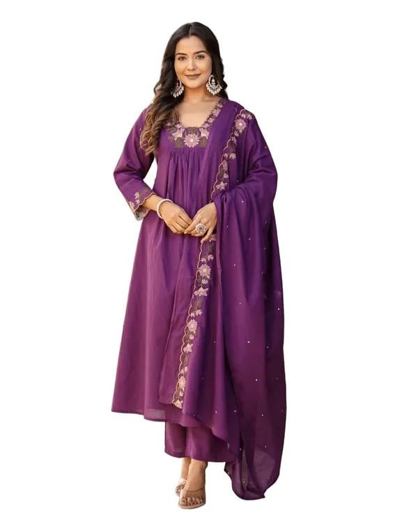 Arma_Fashion_Combo_Pack_Of_2_Kurta_Sets_Green_And_Purple_Embroidered_Ethnic_Wear_|_Pack_Of_2