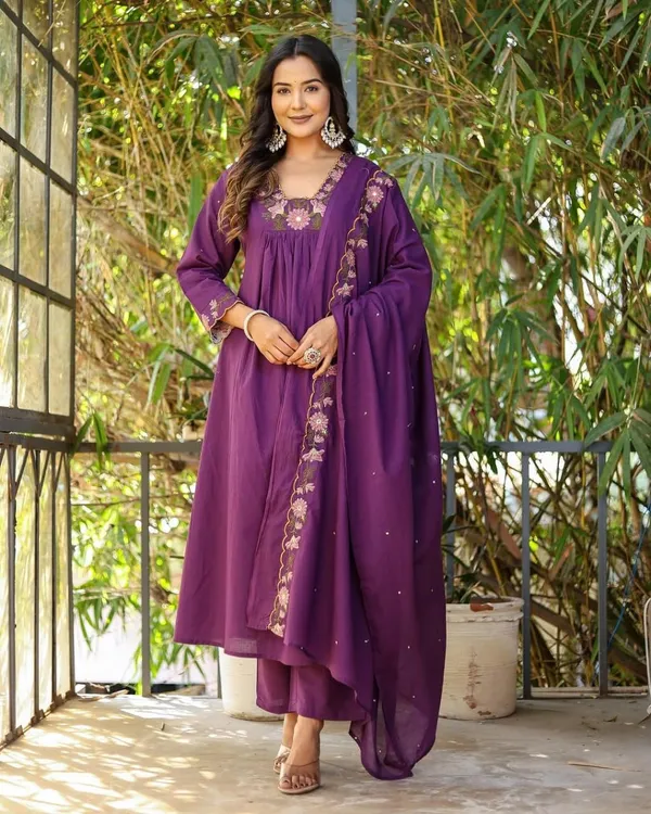Arma_Fashion_Combo_Kurta_Sets_Purple_And_Yellow_Embroidered_Ethnic_Wear_For_Women_Pack_Of_2