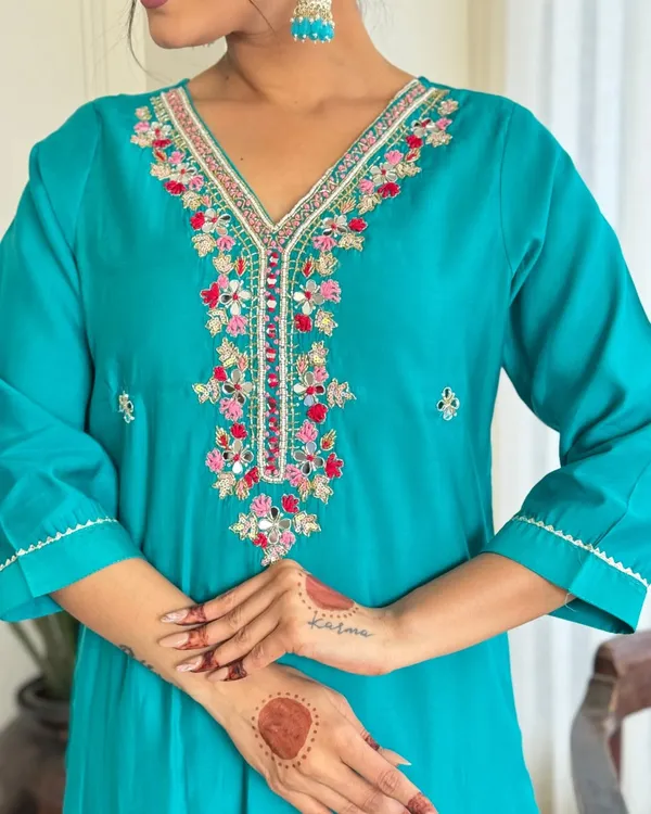 Sky_Blue_Pure_Cotton_Kurta_Set_For_Women