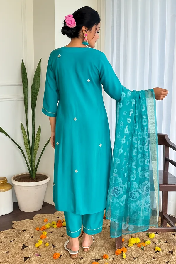 Sky_Blue_Pure_Cotton_Kurta_Set_For_Women