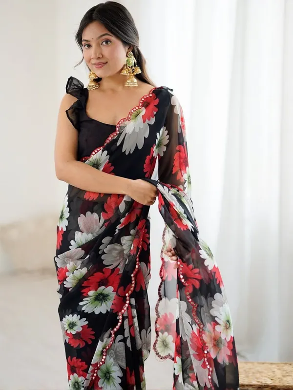 Georgette_Silk__Saree_With_Unstitched_Blouse