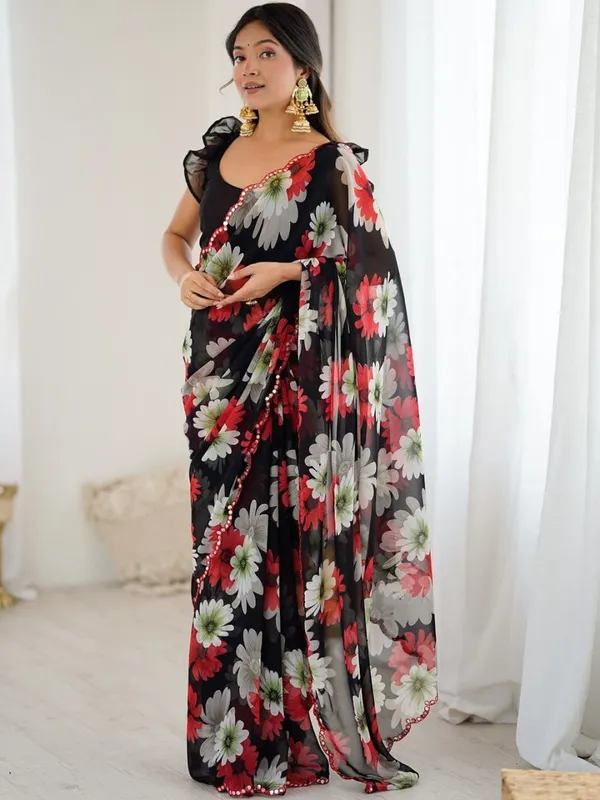 Georgette_Silk__Saree_With_Unstitched_Blouse