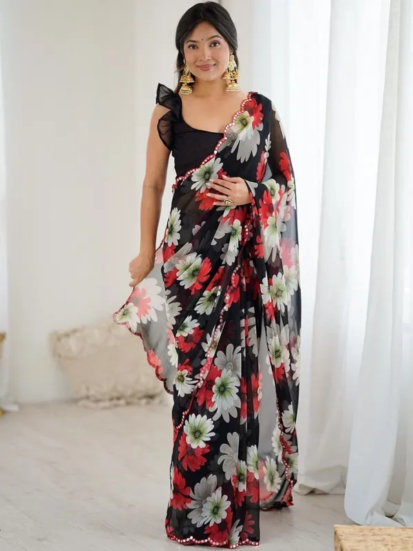 Georgette_Silk__Saree_With_Unstitched_Blouse
