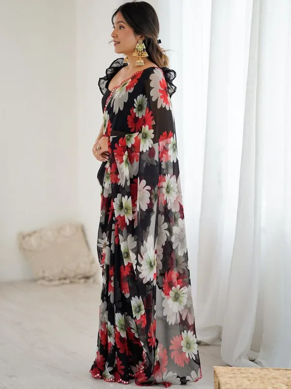Georgette_Silk__Saree_With_Unstitched_Blouse