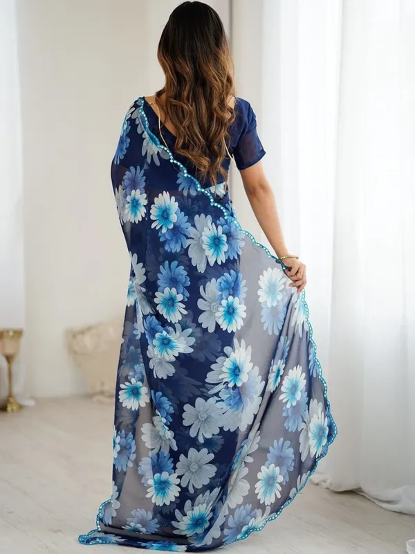 Georgette_Silk _Saree_With_Unstitched_Blouse
