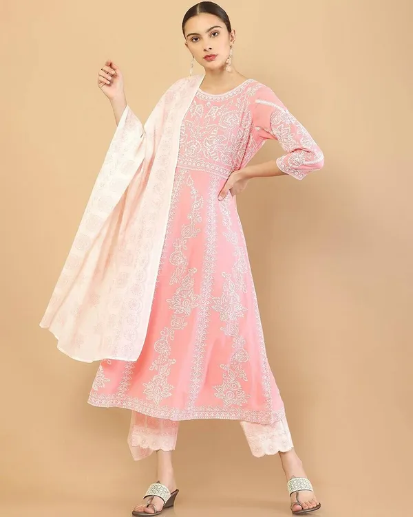 Pink_Cotton_Blend_Kurta_Set_For_Women