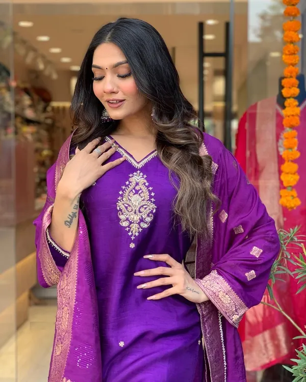 Purple_Pure_Cotton_Kurta_Set_For_Women