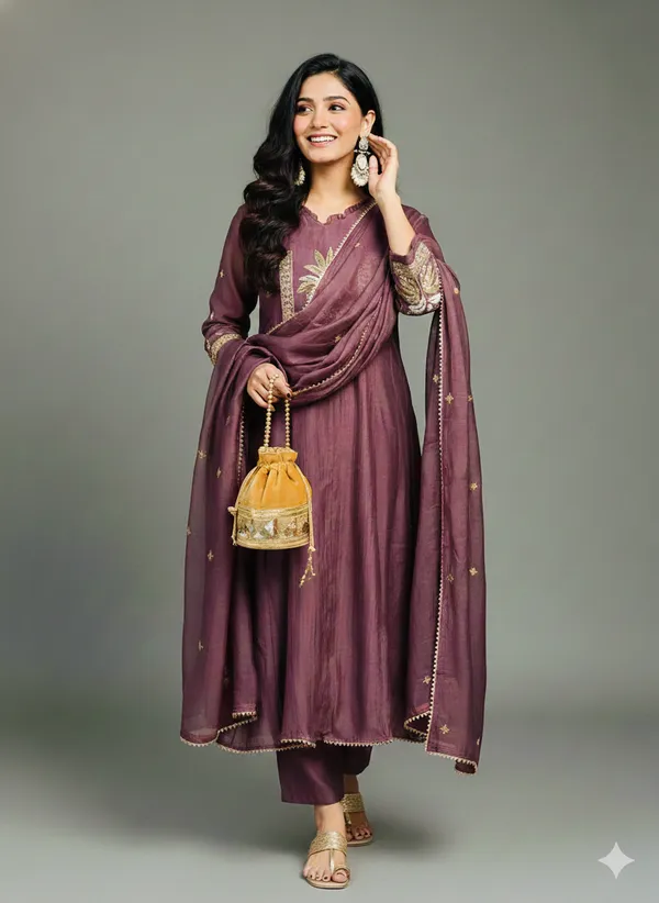 Onion_Pink_Silk_Blend_Kurta_Set_For_Women
