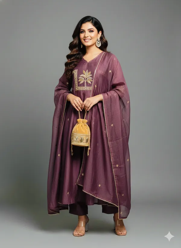 Onion_Pink_Silk_Blend_Kurta_Set_For_Women