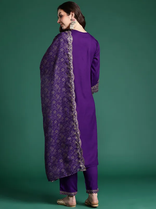 Purple_Cotton_Blend_Kurta_Set_For_Women