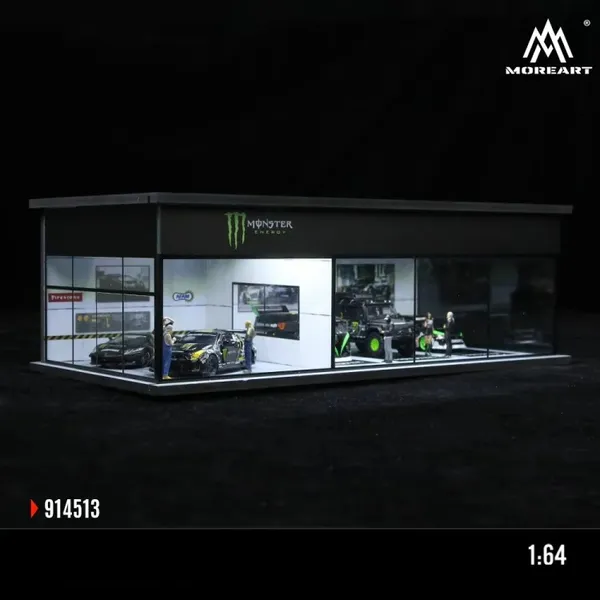1:64_Diecast_Car_Display_Case,Lighted_Parking_lot_Scene_Display_Garage_for_Hot_Wheels_Series,Matchbox_Toy_Car_Model_Storage_Display_Stand_