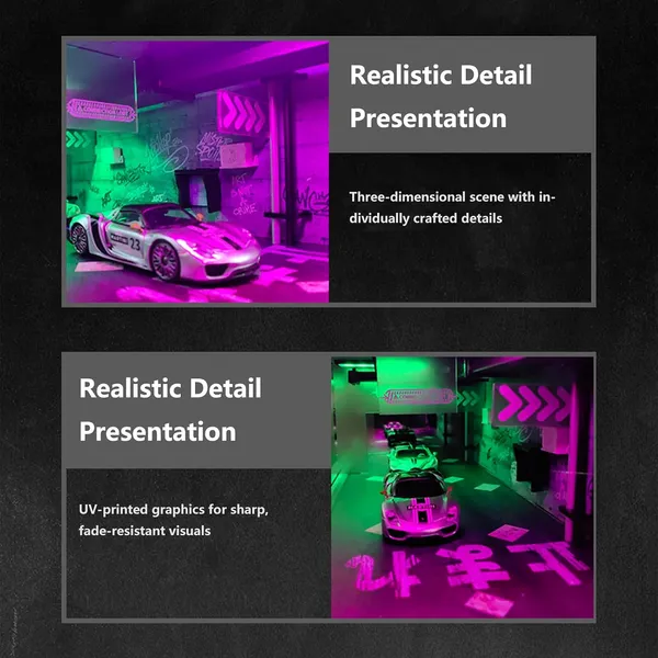 1:64_Neon_Style_LED_Display_Diorama_–_Model_Scene_with_UV_Printing,_Multi-Color_Lights_&_Accessories_–_for_Diecast_Cars_&_Figures_(Vehicles_Not_Included)